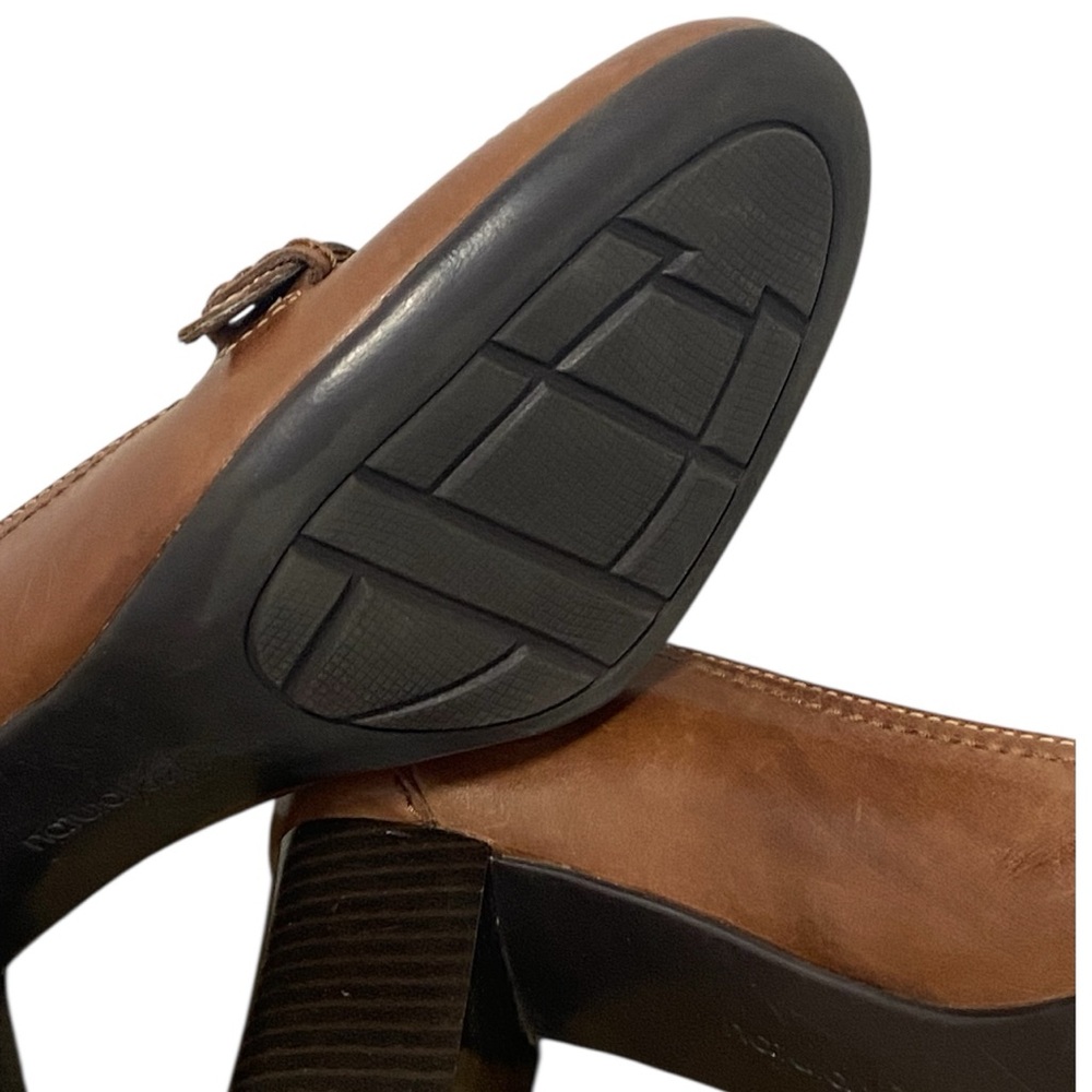 Natural Soles Brown Leather Buckled Pumps Heels - Great Condition - Size 8.5 - Picture 9 of 9